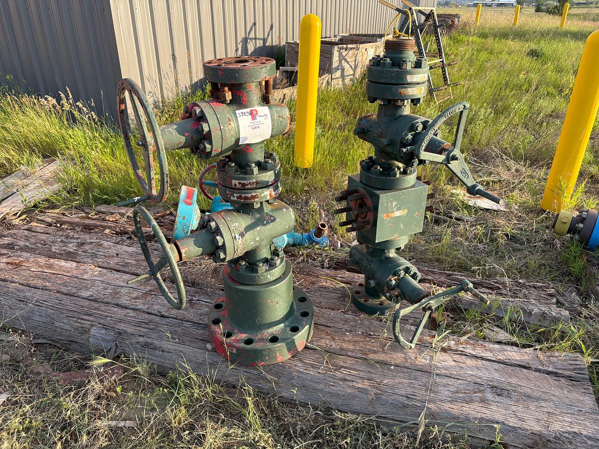 Used (2) 4-1/16” 10k hydraulic gate valves, (10) 2-9/16” gate valves, & (3) single stud adapters