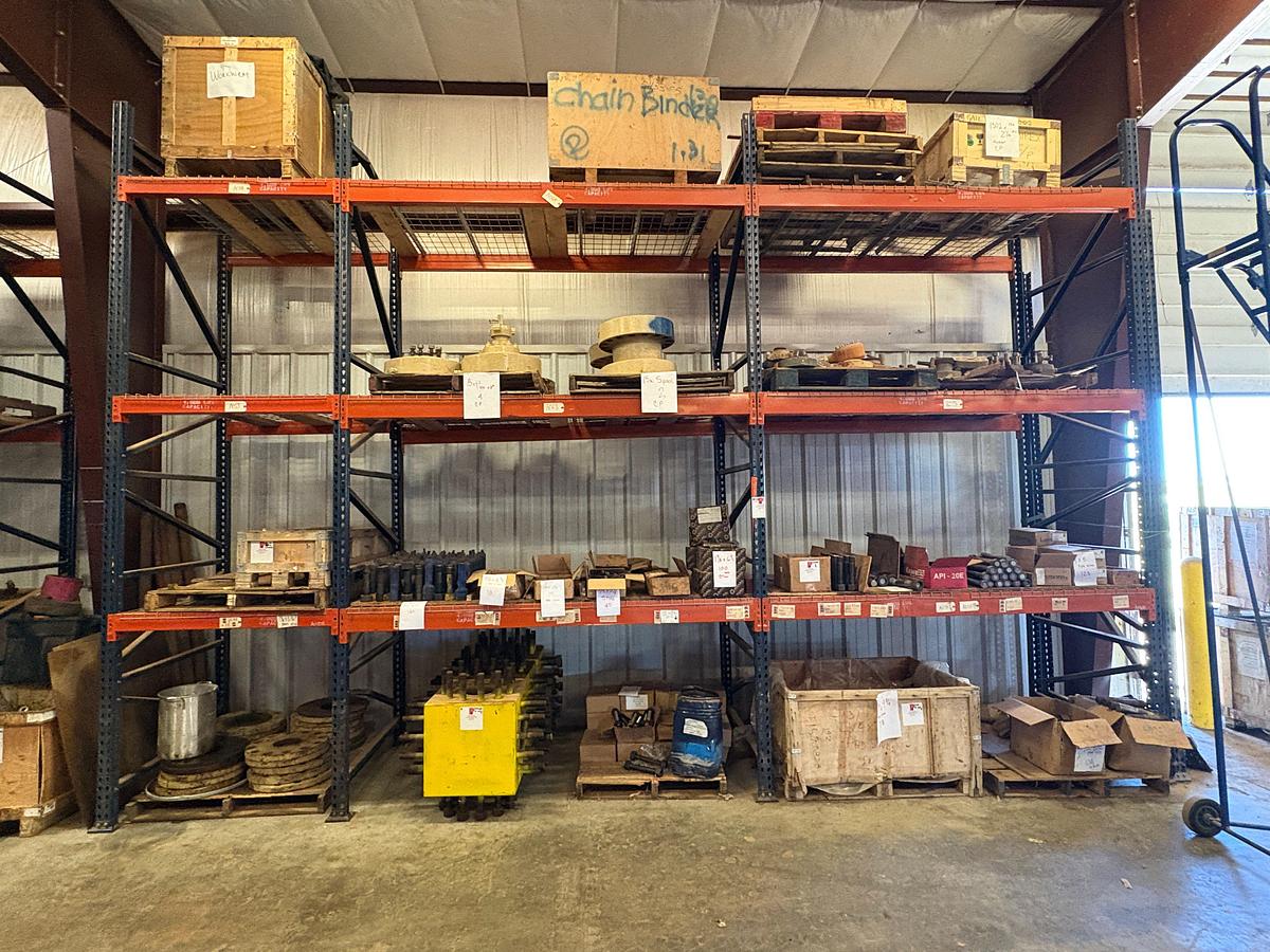 Used 21’ x 4’ x 14’ pallet rack shelving