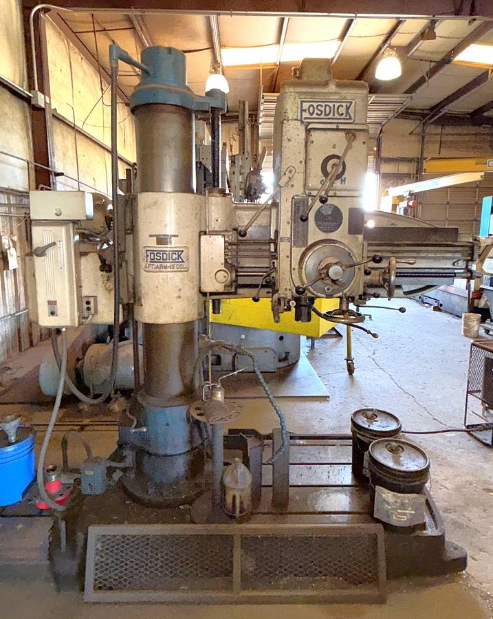 Used FOSDICK (U.S. NAVY) 4FT. ARM-13” COL. RADIAL ARM DRILL PRESS