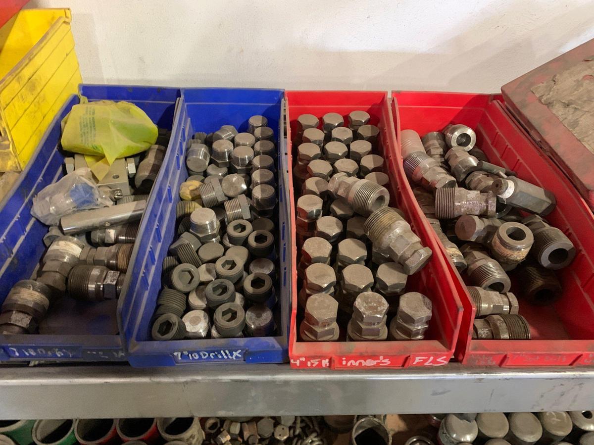 Used 3 Row Shelf w/ all it’s Contents (Plugs, Needles Valves, Pressure Gauges, j-55 Bult Plugs, Nipples, Cuplins)