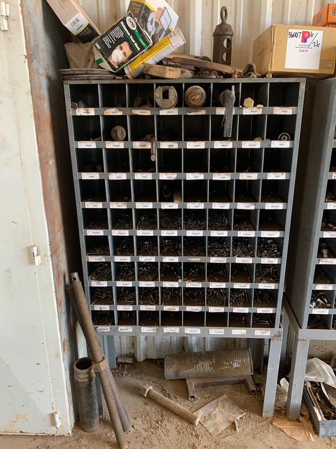 Used (2) 9 x 8 Row Bolt Bins and (1) 8 x 5 Row Bins and all it’s Contents