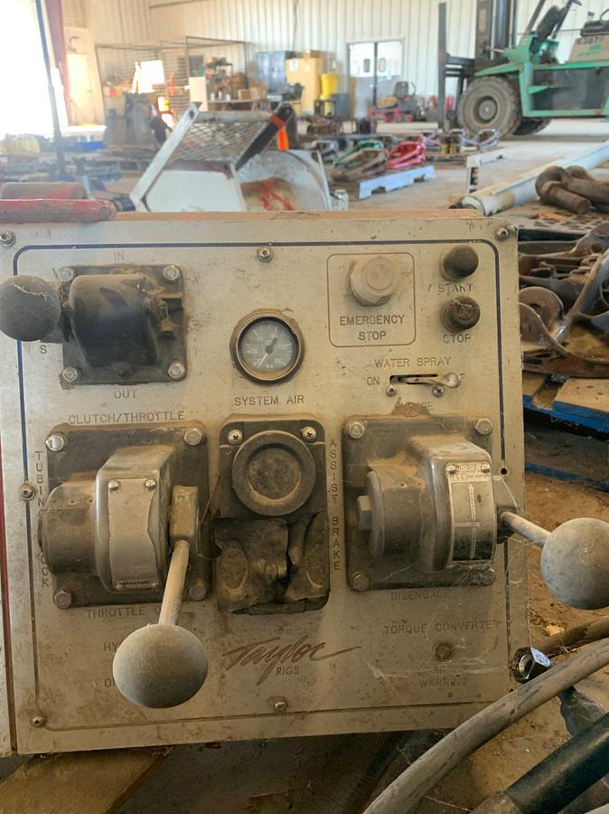 Used Taylor Rigs Pneumatic Control Board w/ Pallets of Hydraulic and Air Hoses