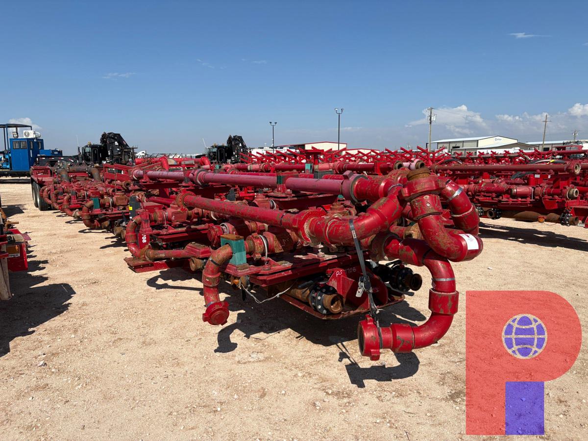 Used 2014 BO’S BETTERBUILT 48’L 16-ARM T/A FRAC MISSLE/MANIFOLD TRAILER