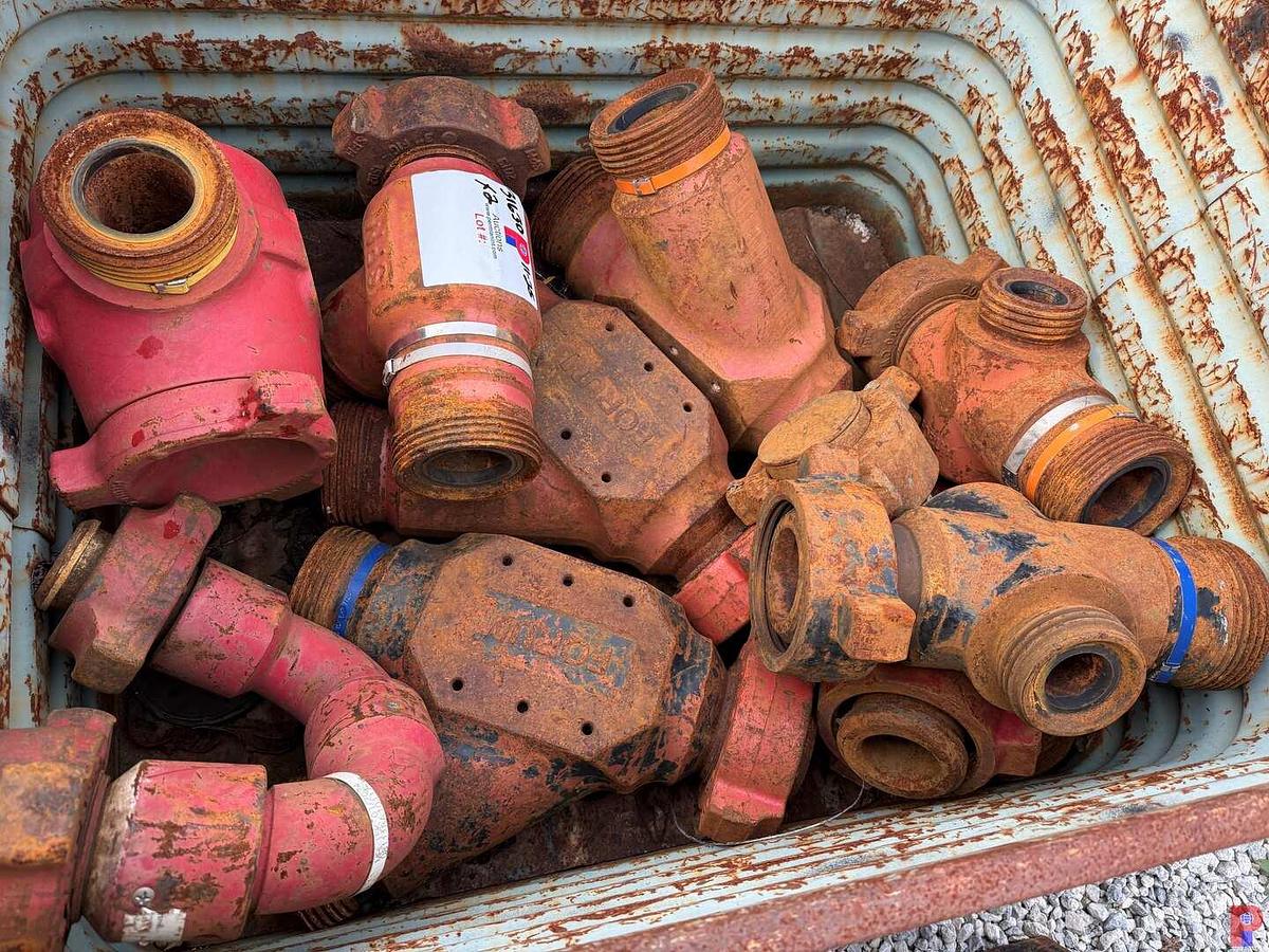 Used 2-BINS (10) 3” FIG 1502 15K WP LATERALS, TEES, 2” STYLE 10 CHIKSAN SWIVEL