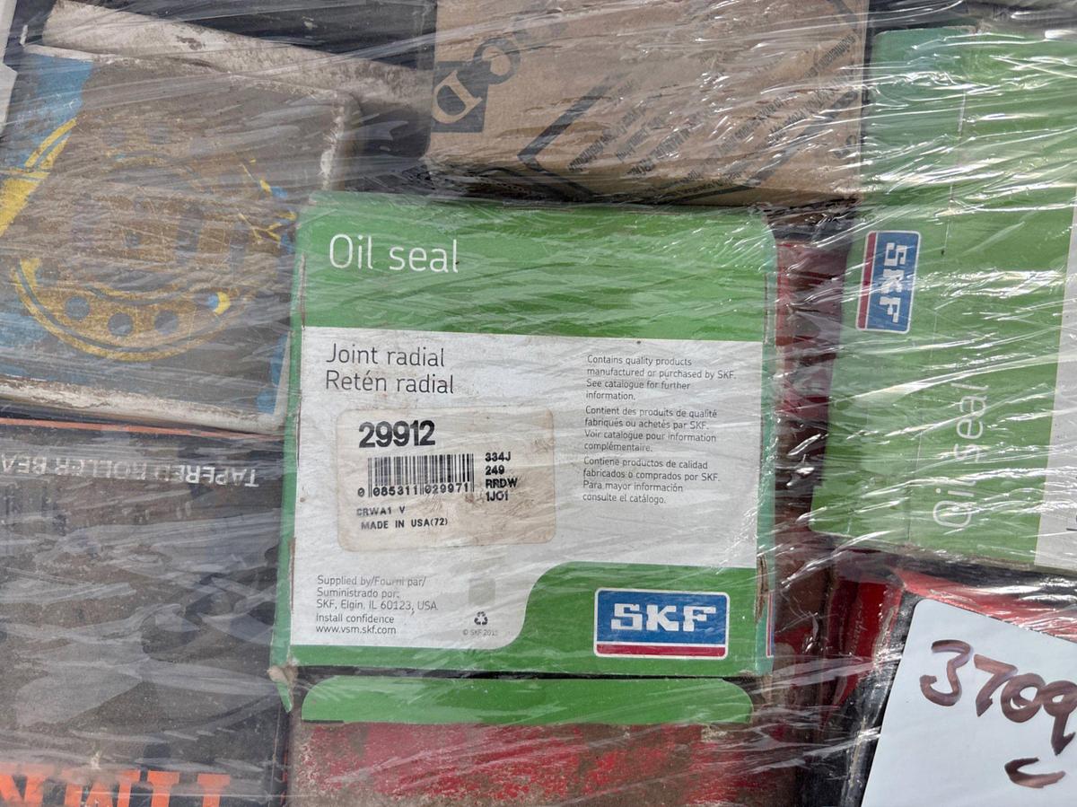Used (3 pallets) of assorted oil seals & pillow block bearings,
