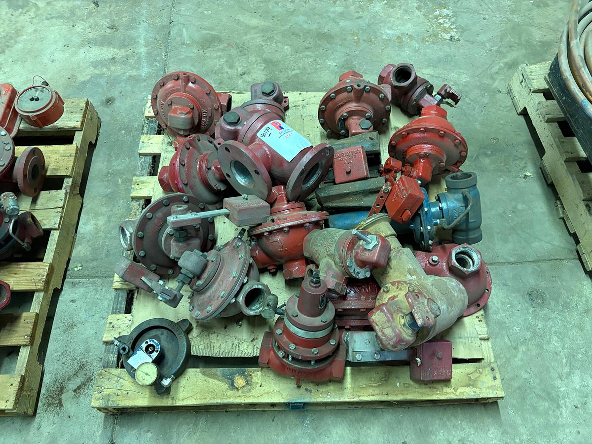 Used Pallet of (15) assorted Kimray 2” & 3” ball & check valves