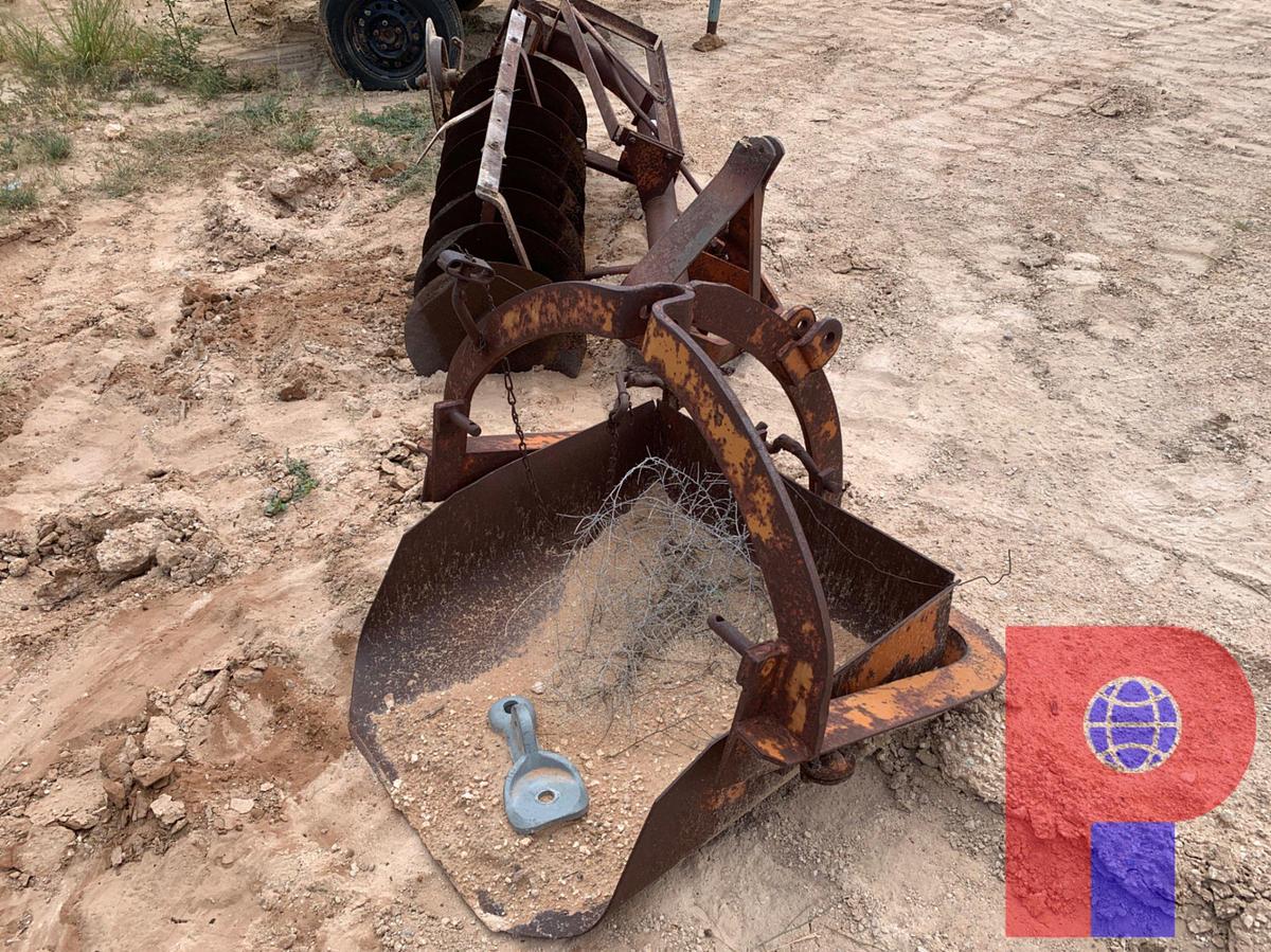 Used 3 POINT BUCKET AND SINGLE ROW DISC PLOW