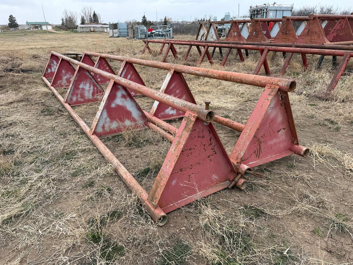 Used (2x$) 30'x36" SET OF TRIANGLE PIPE RACKS