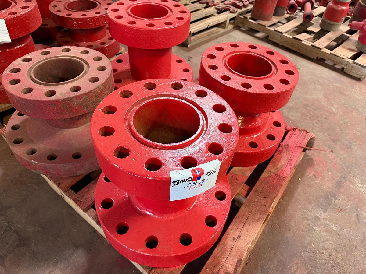 Used PALLET W/ (4) 7-1/16” WELL HEAD ADAPTER SPOOL