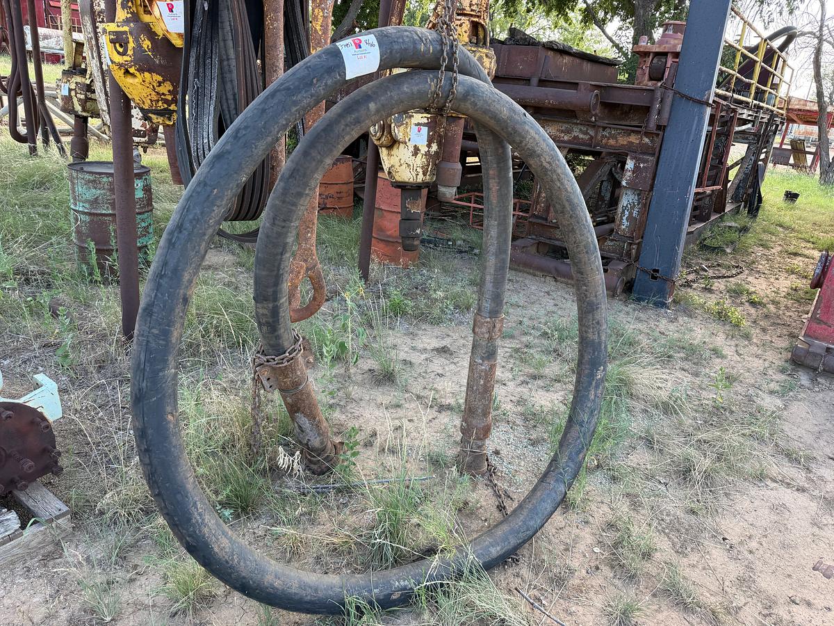 Used 25’L 4” CONNECTIONS MUD HOSE F/ DRILLING RIG