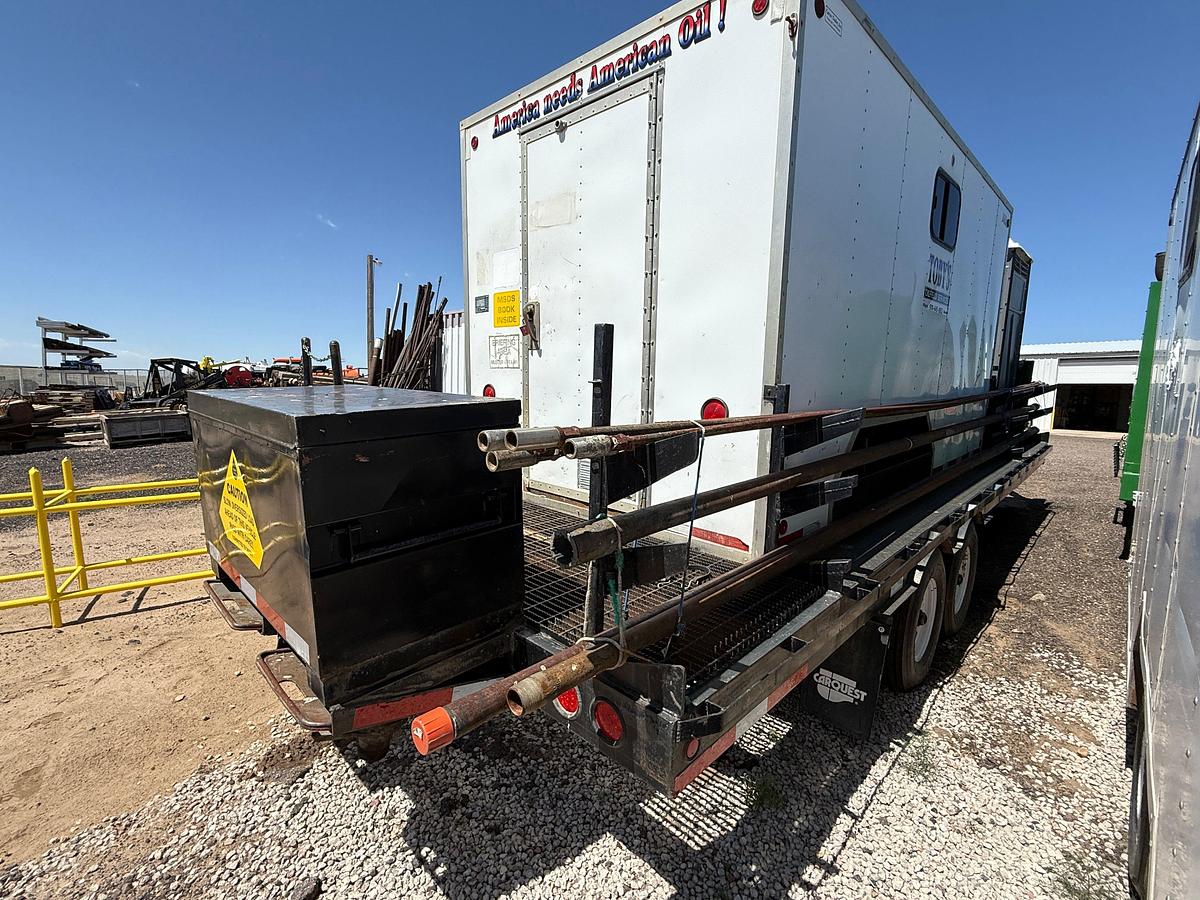 Used 2000 CRKG 24’x102” T/A PORTA-POTTY DOGHOUSE GOOSENECK TRAILER