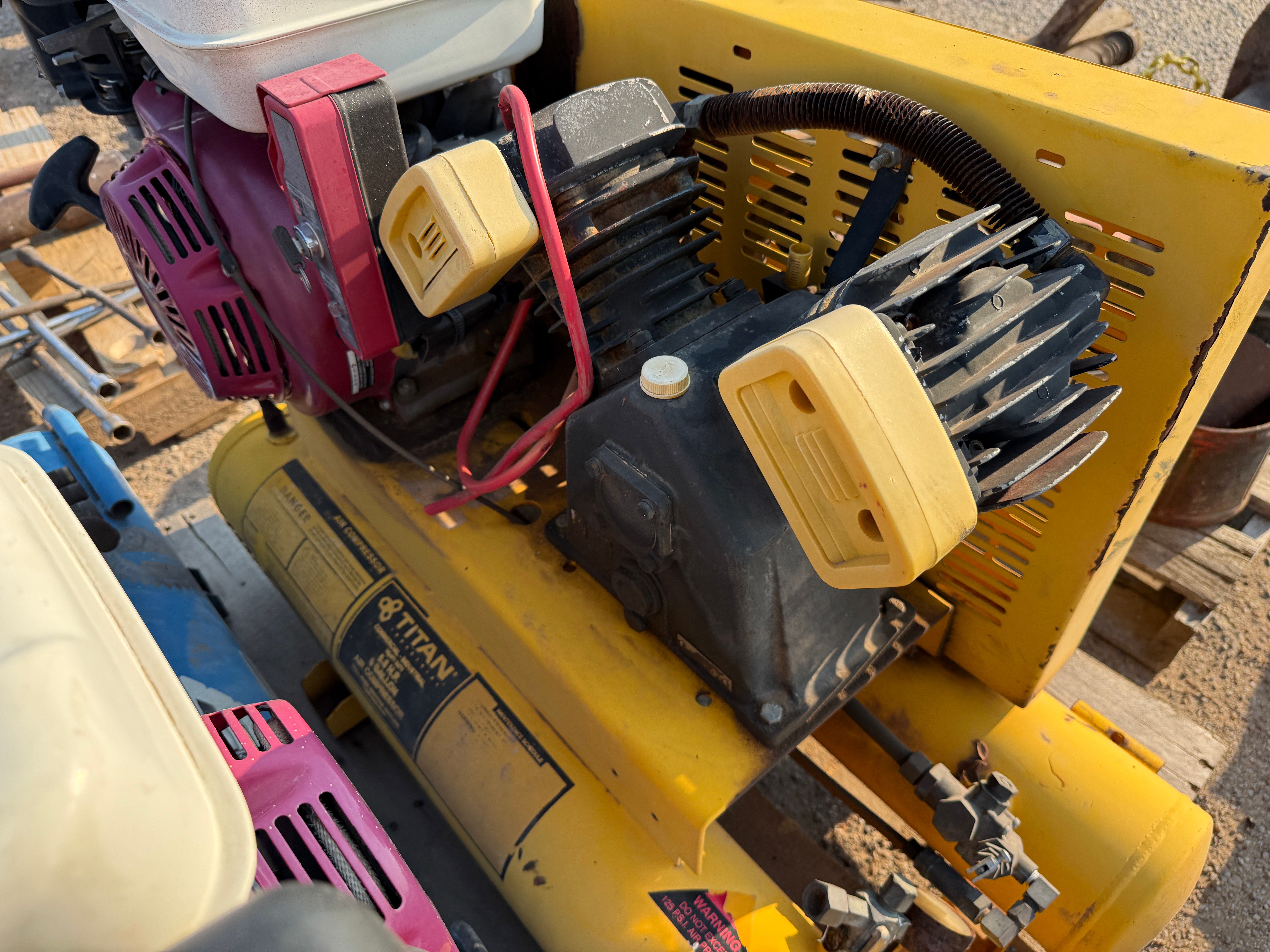 Used (2) GAS POWERED AIR COMPRESSORS