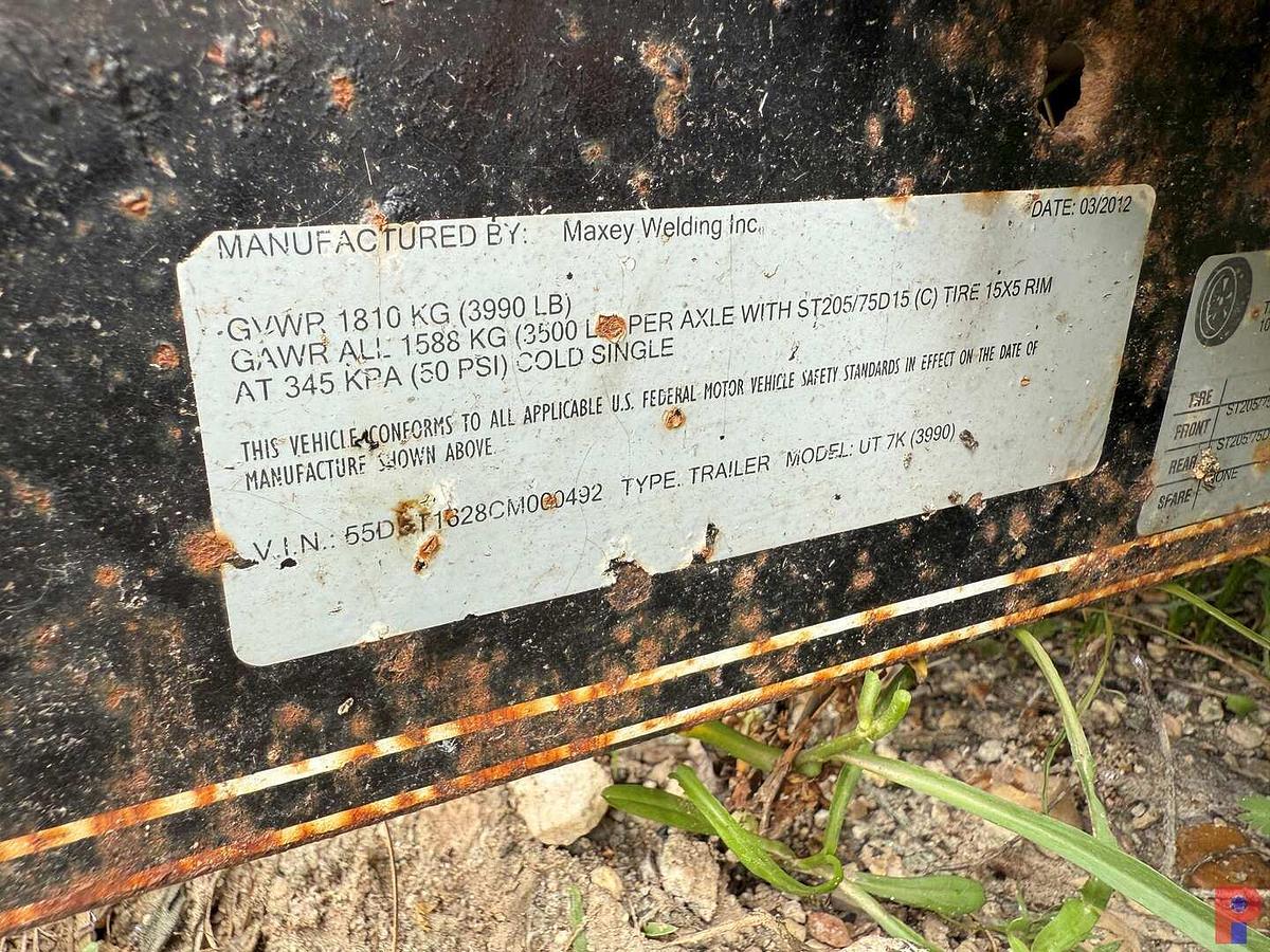 Used 2012 MAXEY WELDING 16’ T/A BUMPER PULL COOL DOWN TRAILER