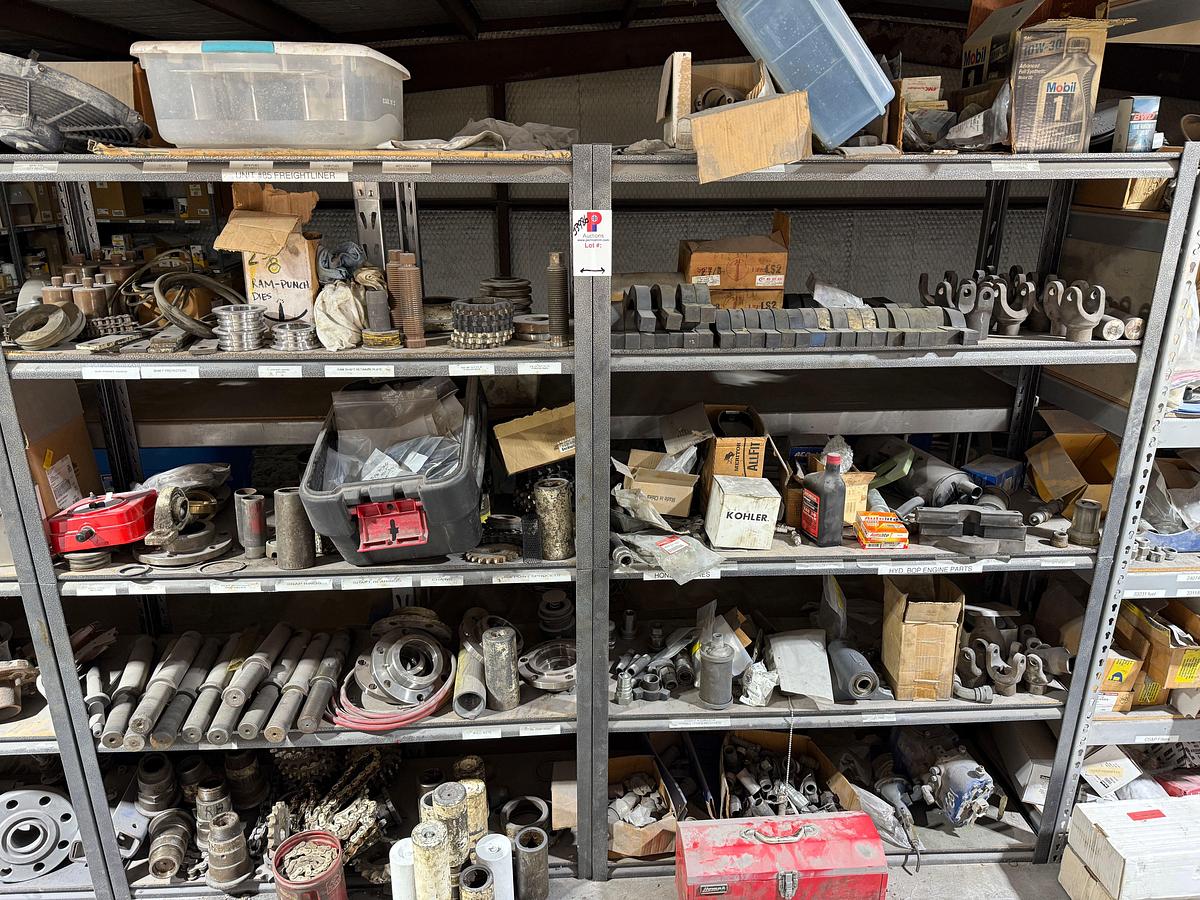 Used 9-SHELVE SECTION OF VARIOUS BLOWOUT PREVENTER PARTS