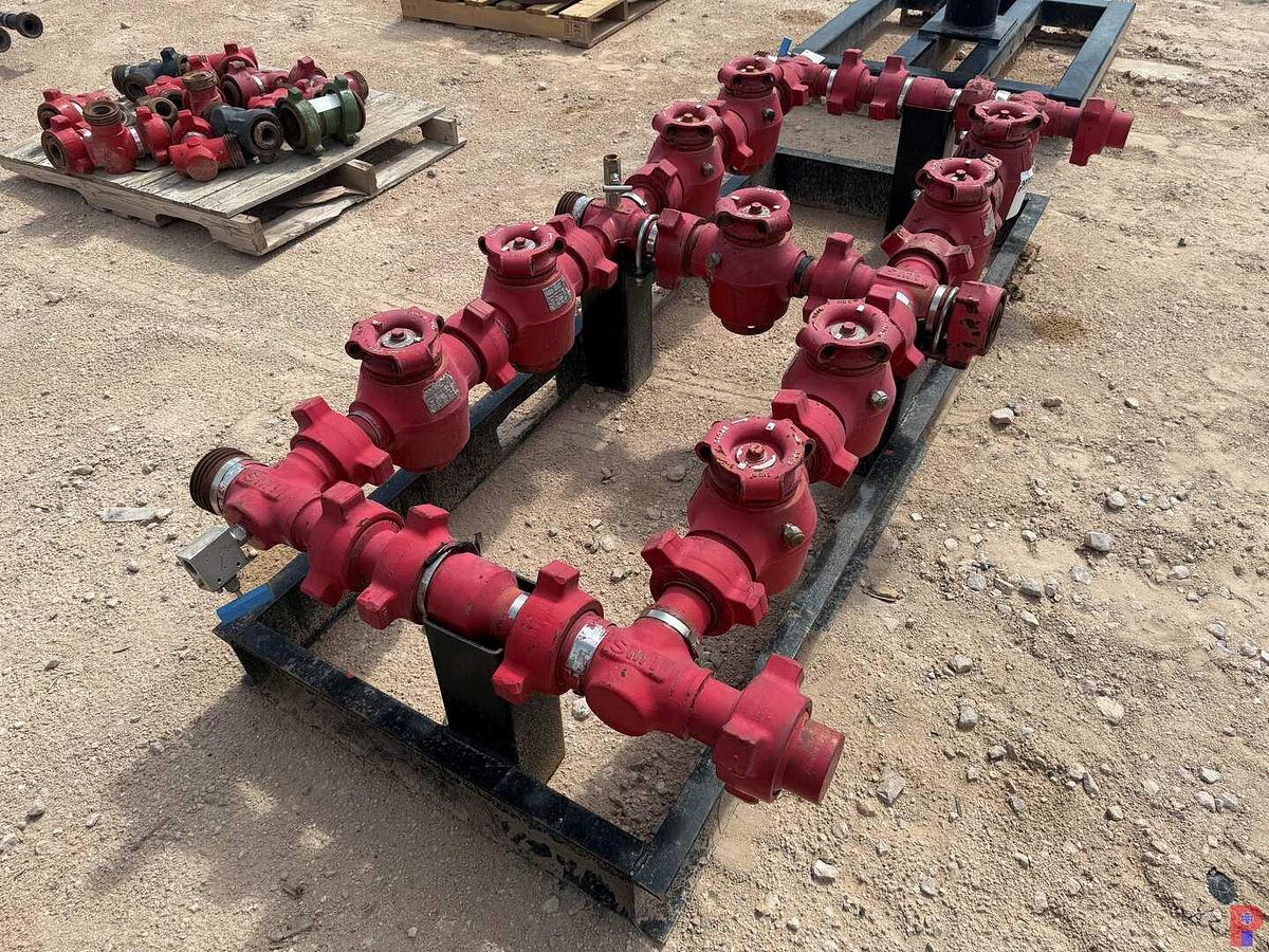 Used 2019 SMI 2" 15K PSI PLUG VALVE MANIFOLD SKIDDED