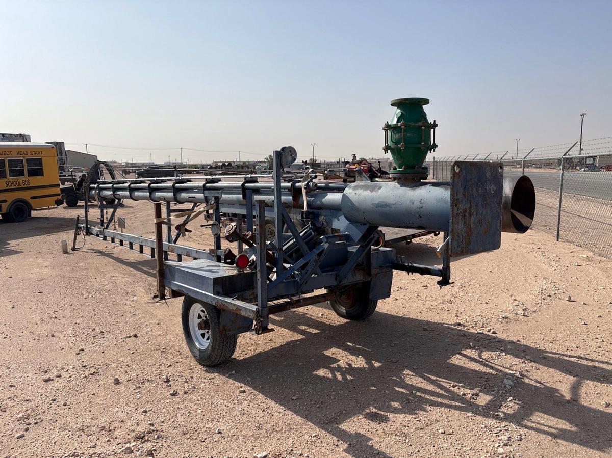 Used 6”DIA x 60’H s/a bumper pull portable flare trailer