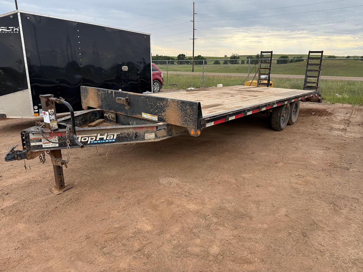 Used 2023 TOP HAT TRAILERS 20’ + 4’L X 101”W T/A BP FLABED 14K LBS TRAILER