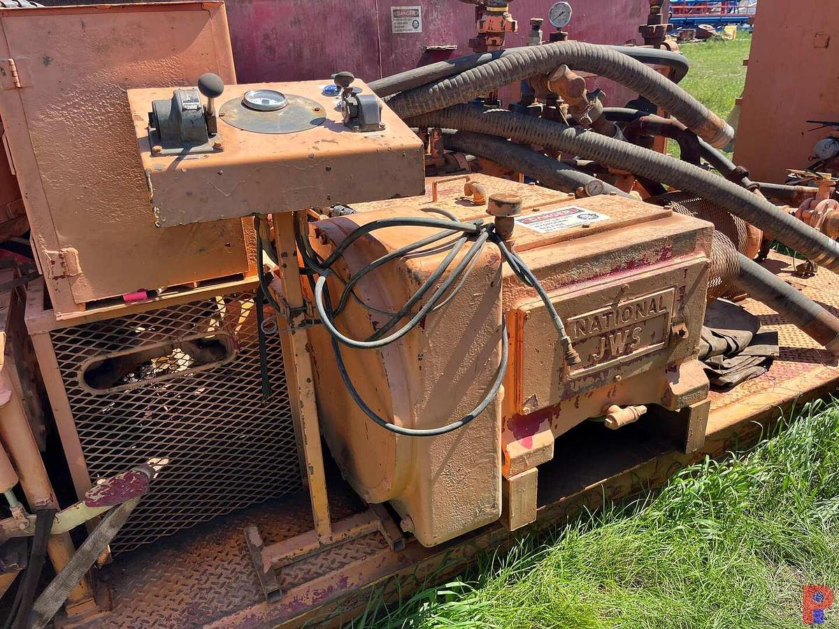 Used NATIONAL JWS 165 5K TRIPLEX WELL SERVICE PUMP P/B DETROIT 6V71N  SPICER 5 SPD TRANS