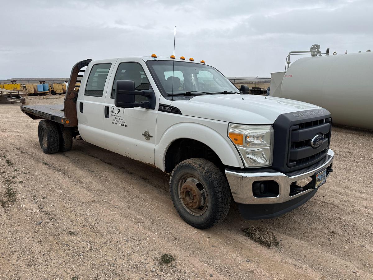 Used 2012 FORD F-350 XL 4X4 FLATBED CREW TRUCK