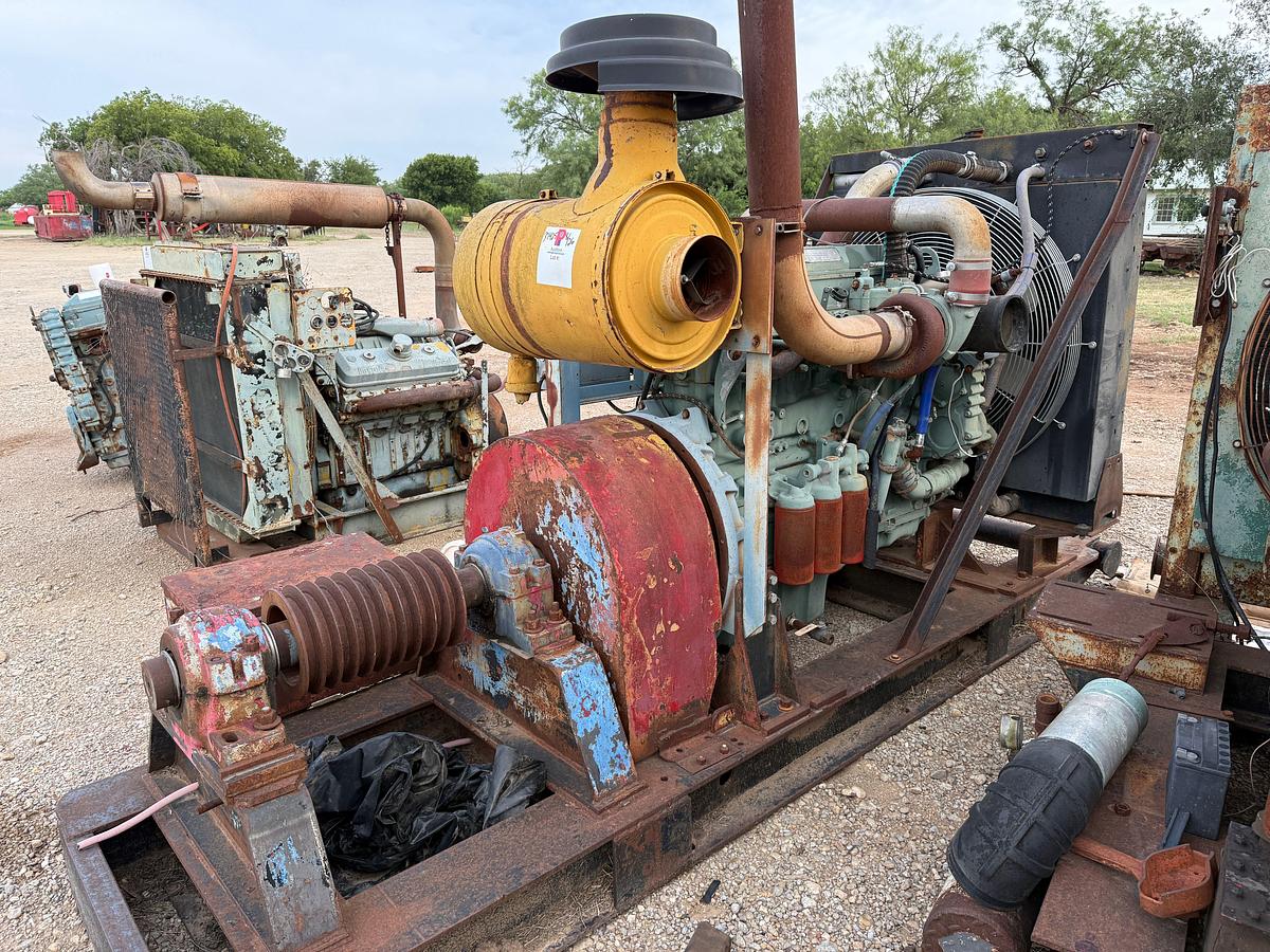 Used DETROIT SERIES 60 12.7L W/ 18” AIRFLEX CLUTCH, JACK SHAFT 10-GROOVE SHEAVE & RADIATOR, SKIDDED