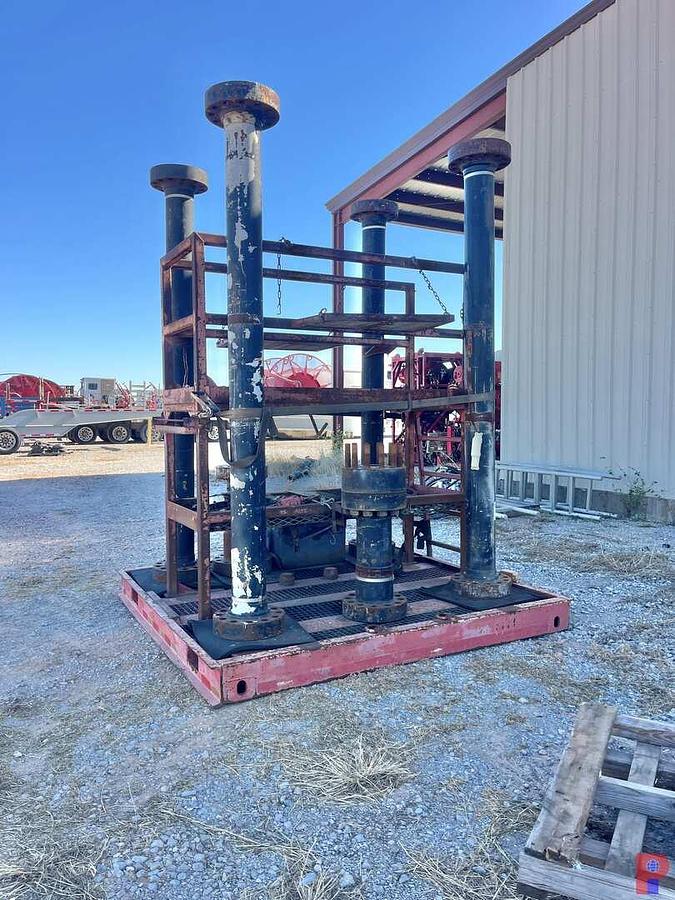 Used 8’ X 8’ LUBRICATOR SPOOL SKID W/ (4) 15K WP 5-1/8” 10’ LUBRICATORS, (2) ADAPTER SPOOLS & STUDS