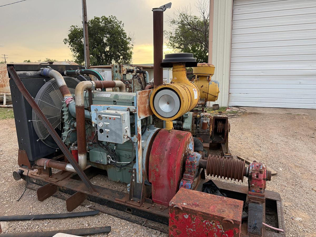 Used DETROIT SERIES 60 12.7L W/ 18” AIRFLEX CLUTCH, JACK SHAFT 10-GROOVE SHEAVE & RADIATOR, SKIDDED