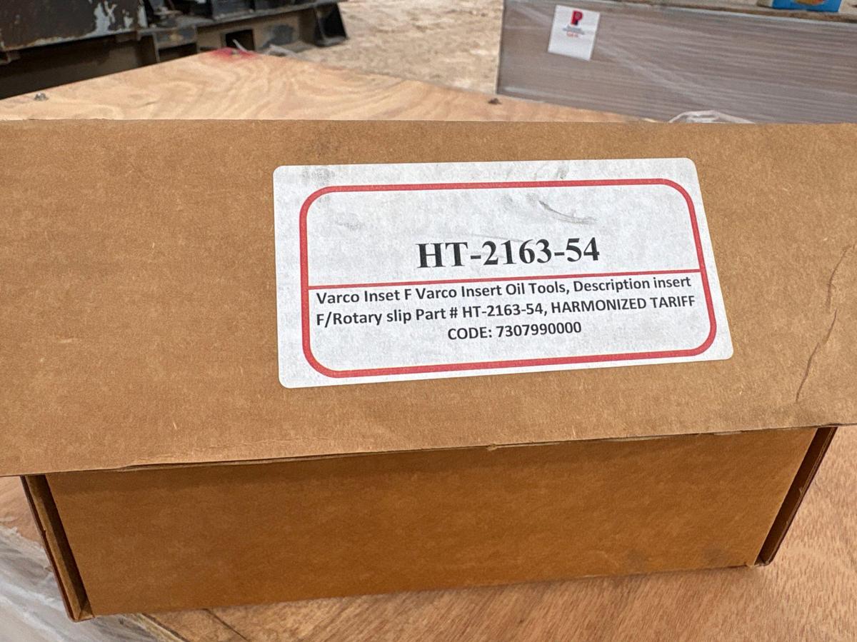 Used Crate w/ (72) boxes of Varco HT-2163-54 rotary slip inserts