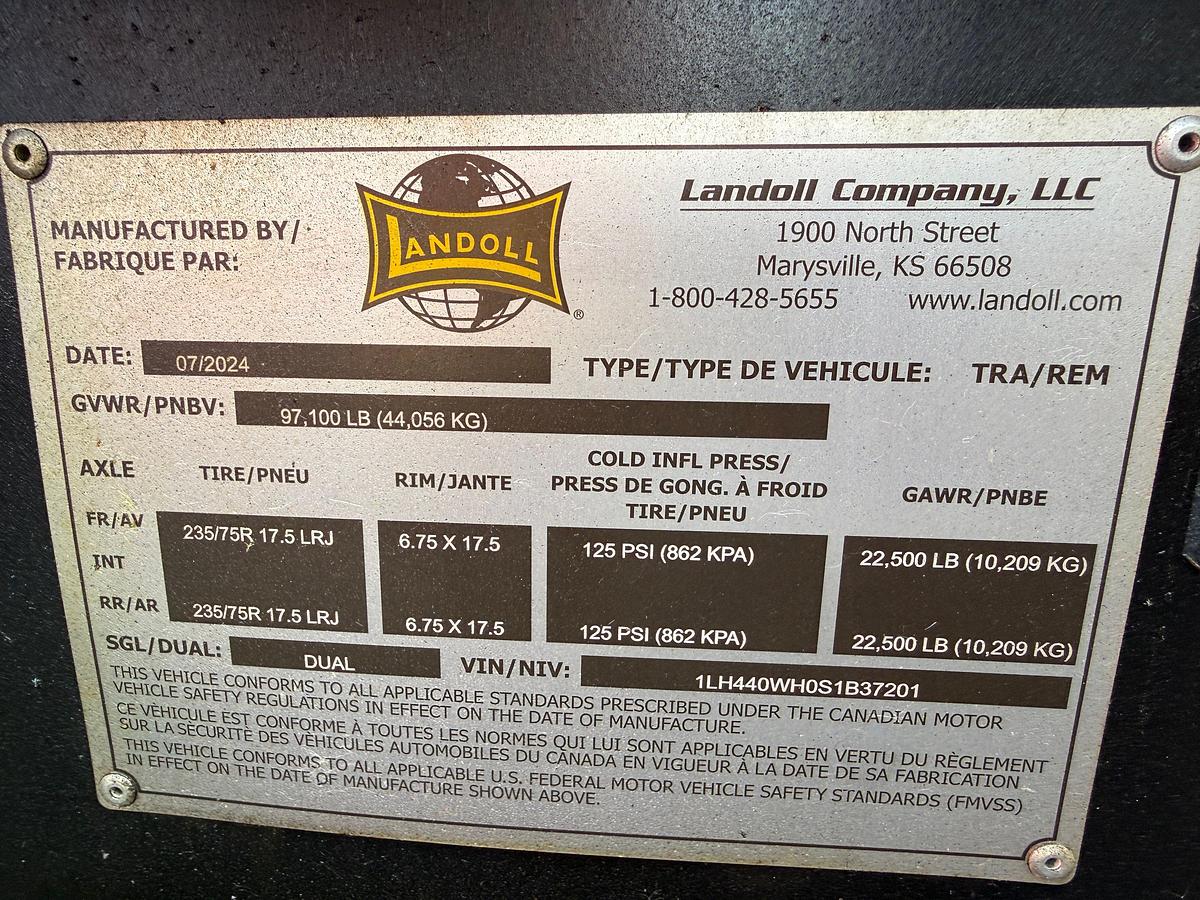 Used 2025 LANDOLL 440B 53'X102" T/A HYD LOWBOY TRAILER