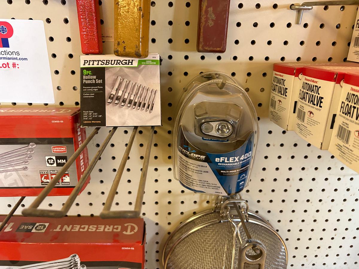 Used Hardware Contents of store shelf section