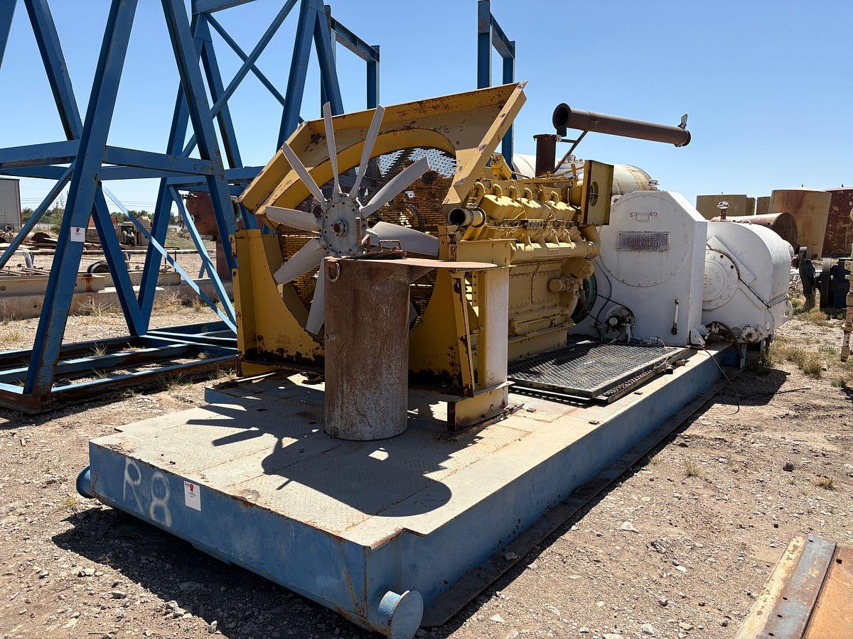 Used Gardner Denver pz9 triplex mud pump, mtd on 35’ x 12’ skid