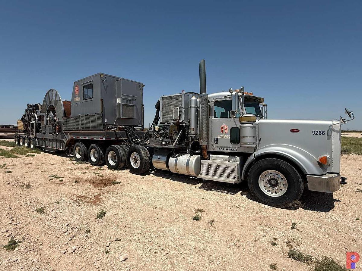 Used 2013 PETERBILT 367 QUAD AXLE COIL TUBING HAUL TRUCK