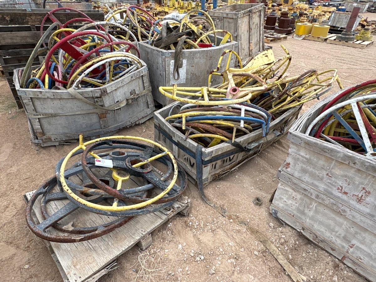 Used (13 pallets) of gate valve handles