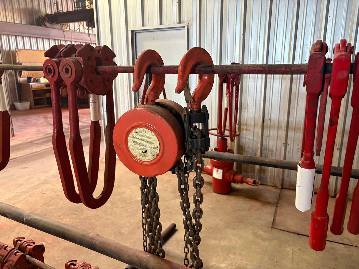 Used CM 5-ton chain hoist