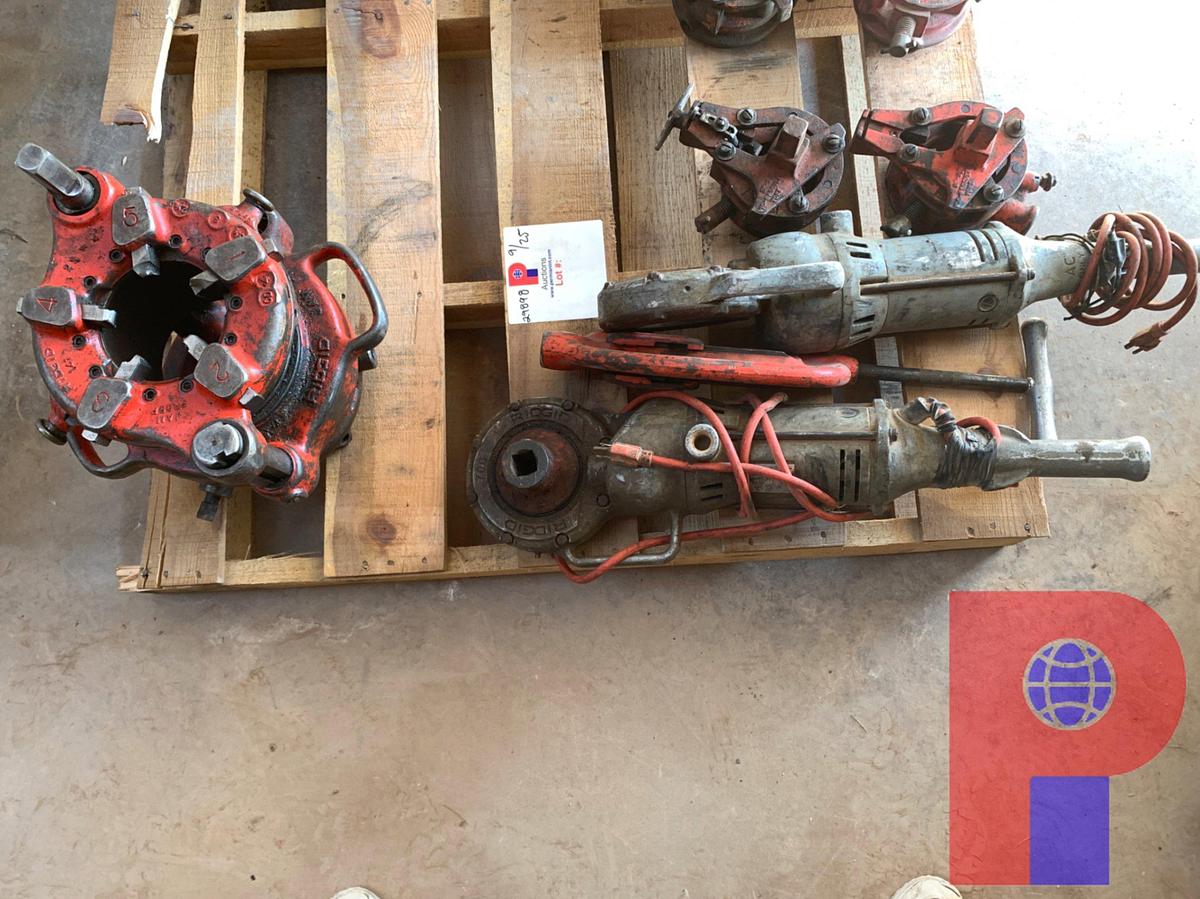 Used RIDGID PIPE THREADER, RIDGID POWER MULES, RIDGID PIPE CUTTER, RIDGID VIC GROOVER