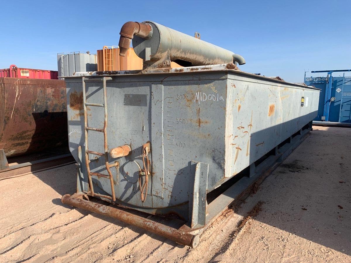 Used 35’L x 8’W x 8’T 398bbl Round Bottom Open Top Tank