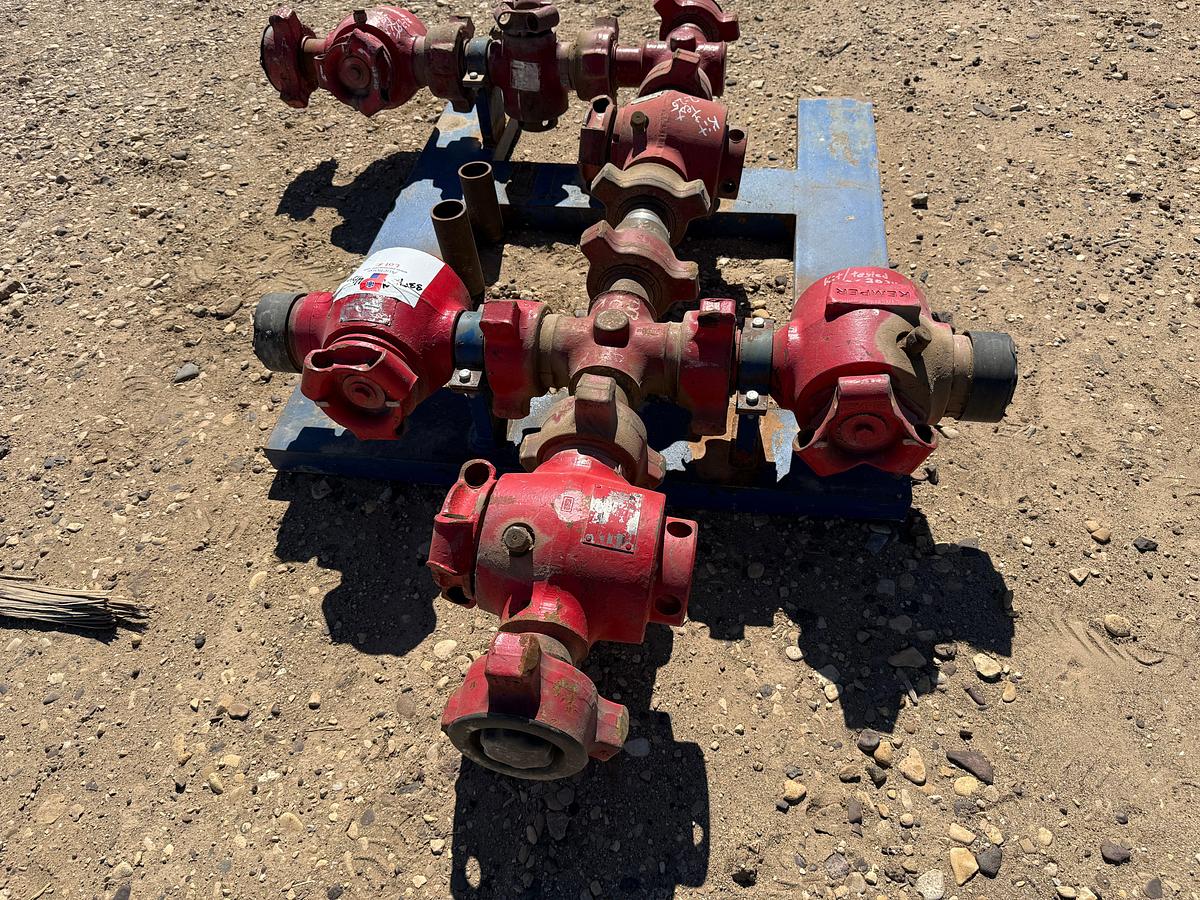 Used 2” FIG 1502 15K WP 5-PLUG VALVE MANIFOLD & SKID