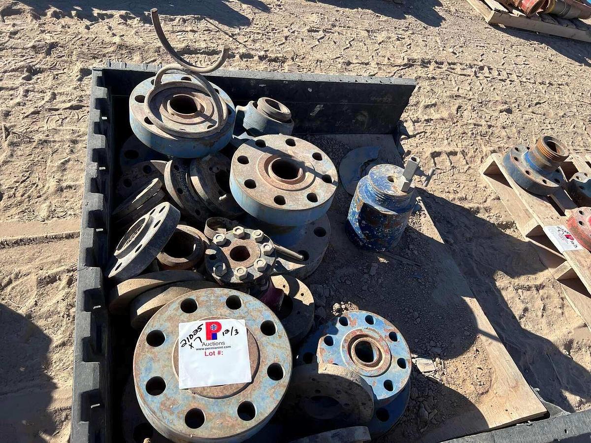 Used 7 PALLETS OF VARIOUS 2” TO 4” FLANGES