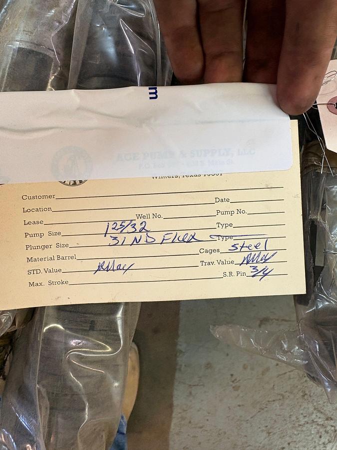 Used 1-25/32” 31ND FLEX CS/ STAND VALVE PLUNGER