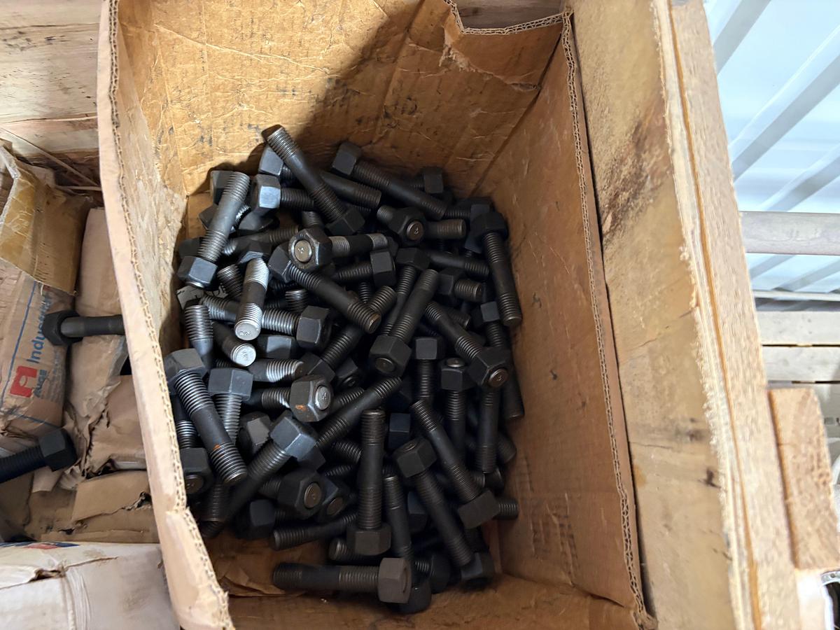 Used (4 crates) of assorted stud bolts & hangers