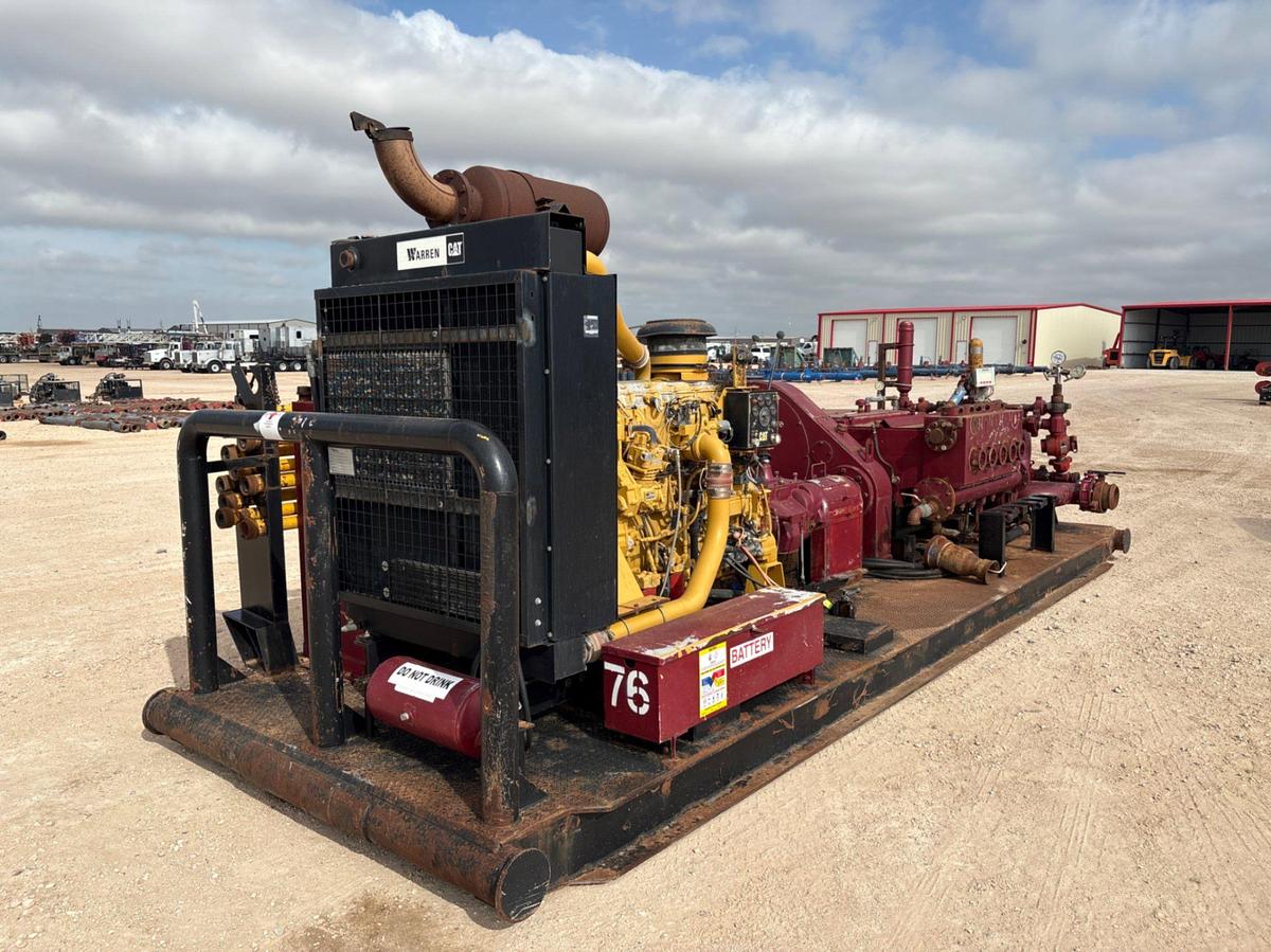 Used Harlow sammons HSJWS-5S Quintaplex pump, skidded