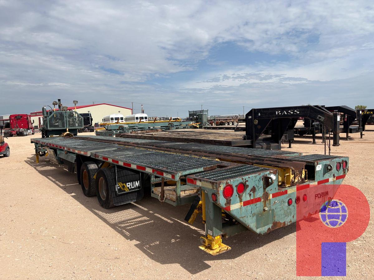 Used FORUM 40’ X 8’4” T/A GOOSENECK HYDRAULIC PIPE HANDLER TRAILER