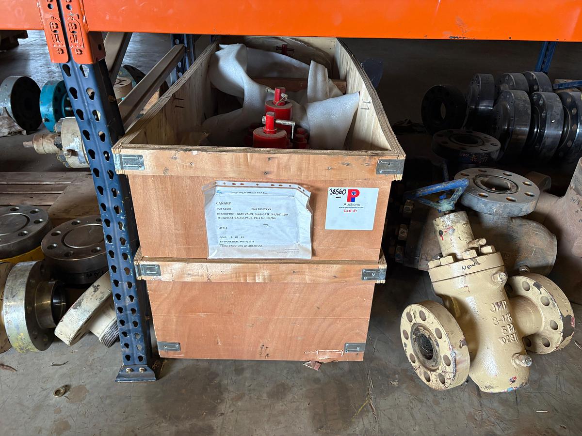Used (4x$) unused 3-1/16” 10k gate valves