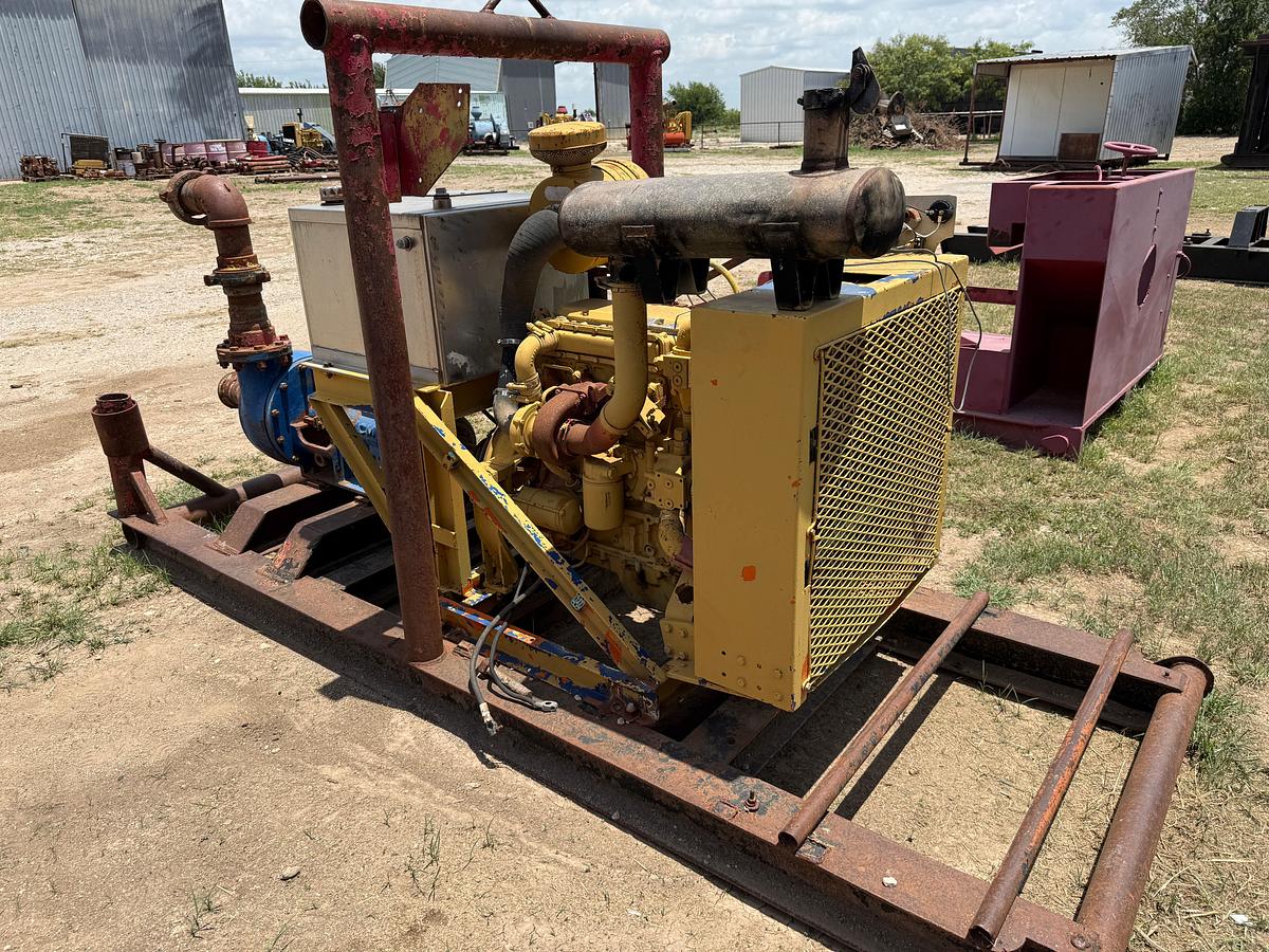 Used MCM 5x6x12” CENTRIFUGAL PUMP P/B CATERPILLAR 4-CYL TURBO DIESEL ENGINE, SKIDDED