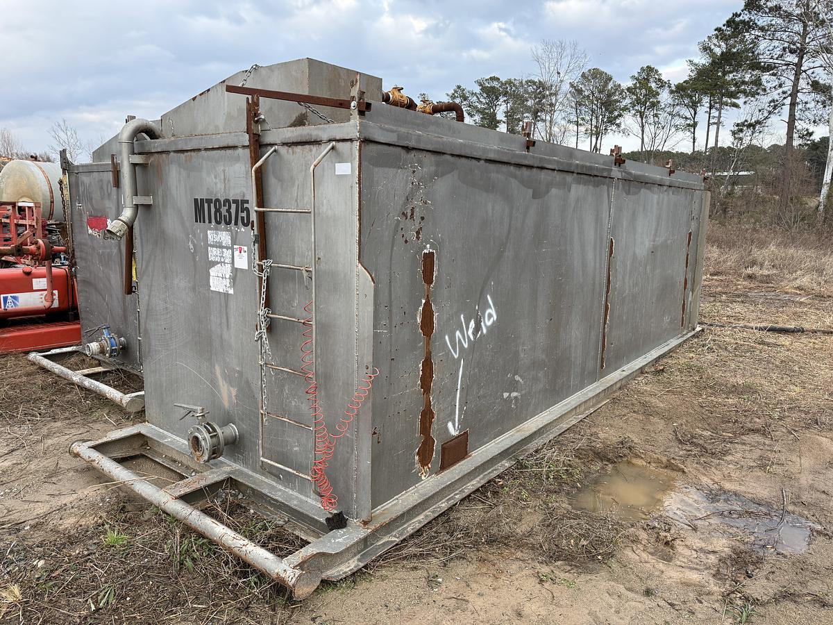 Used 22’ X 84” X 78” 3-COMP 160 BBL REVERSE PIT W/ GAS BUSTER & CATWALK