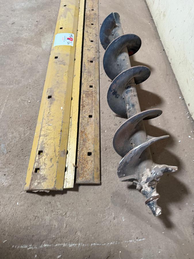 Used 10” AUGER FOR TRACTOR & 3-SECTIONS OF 7’ MOLD BOARD