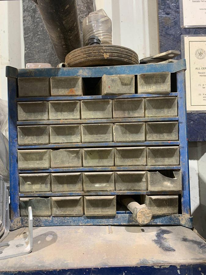 Used Bolt Bin w/ Misc Valves and Fittings