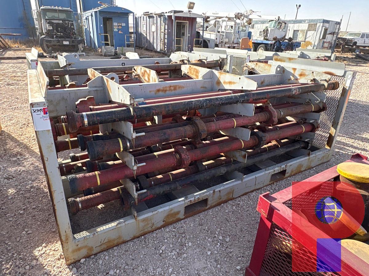 Used (58) PUP JTS. OF 3” FIG 1502 15K WP FLOW IRON ON TRANSPORT RACK