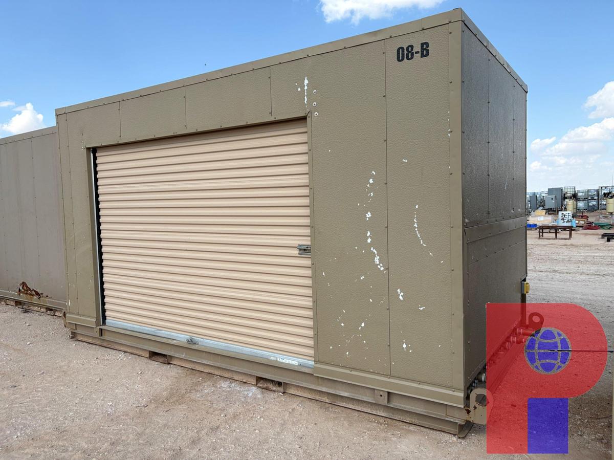 Used 16’L X 8’4”W X 9’8”H 2-DOOR CHEM SHED
