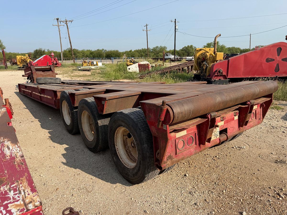 Used 1980 AZTEC 45’ X 96” 3-AXLE 50 TON LOWBOY TRAILER