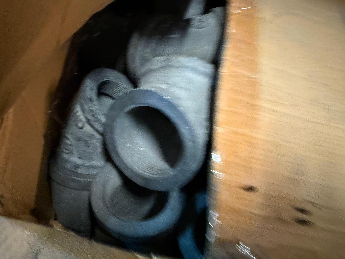 Used SECTION OF (150+) STD 1/4” THRU 3” PIPE ELS, TEES, COLLARS, Etc., SOME COATED